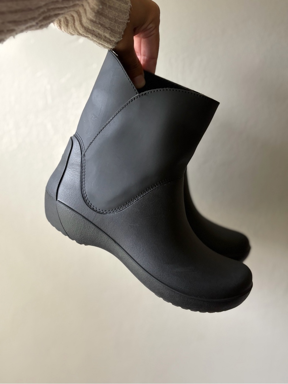 Crocs Rainfloe Black Waterproof Ankle Rain Boots